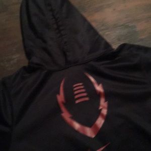 A Nike football hoodie (black and red)